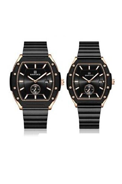 Naviforce Classic Barrel Shape Dial Chronograph Date Display Watch For Couple NF8068