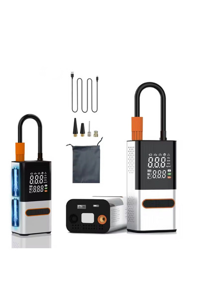 MATECHNO 4000 mAh Şarjlı Taşınabilir Araba Lastik Hava Top Şişirme Pompası LE...