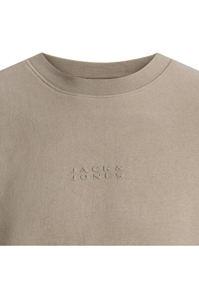 Jack & Jones Φούτερ JACK & JONES Point Sweat Crew Bf - 12285667-Desert Taupe JJ