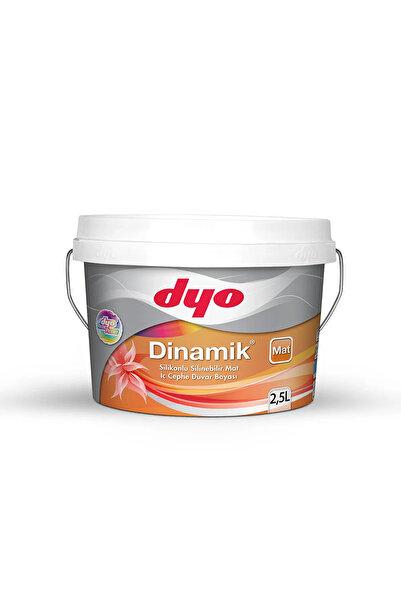 Dyo (0447) SALDA KUMU 2,5LT DİNAMİK MAT SİLİKONLU SİLİNEBİLİR İÇ CEPHE DUVAR BOYASI