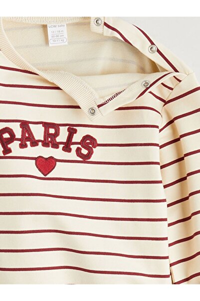 LC Waikiki Lcw Baby Crew Neck Embroidered Baby Girl Sweatshirt