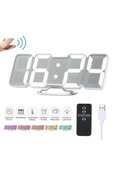 Generic 3D Wireless Remote Digital LED Alarm Clock