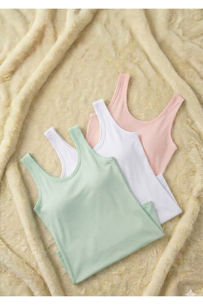 Loule Women's 3-Pack Thick Strap Tank Top - 48% Cotton 47% Modal Soft Non-Sweat Stretchy Fabric