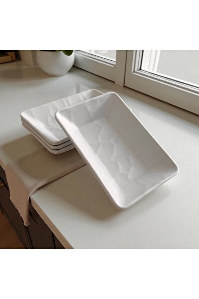 BARITCIOGLU Modern Snack Bowl Plate Mezelik 4-Piece Set