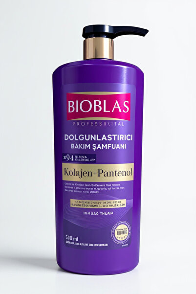 Bioblas Royal Mauve B19 Collagen+Panthenol Anti-Hair Loss Plumping Shampoo 900 ml