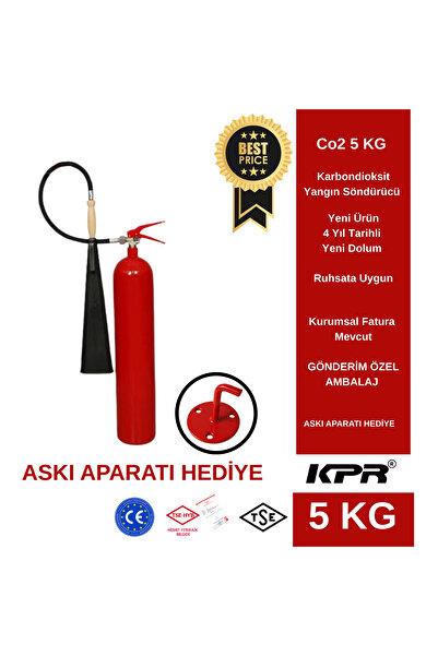 KPR YANGIN 5 KG Karbondioksit Yangın Söndürücü Ruhsata Uygun +4 Yıl Tarihli +...
