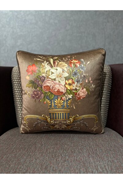 Fabricland Husă de pernă din catifea de mătase importată, cu model clasic de ...