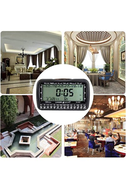 Generic Digital Azan Clock Automatic Athan Sound Qibla Direction Hijri Calendar Table Alarm Prayer Time