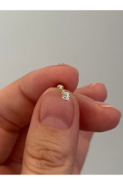 ds denizden silver Gümüş taşlı piercing