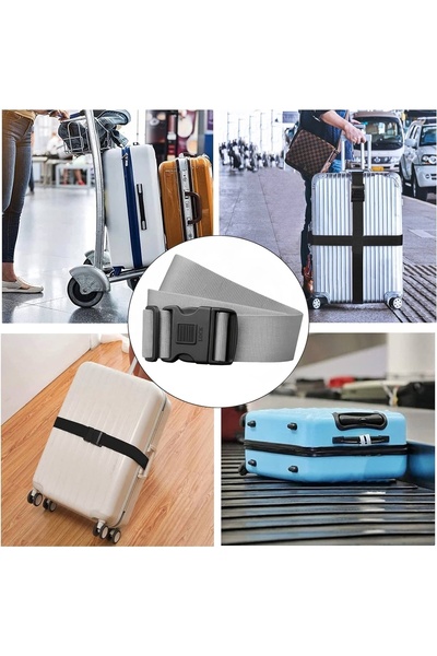 Boldy Suitcase Strap - Luggage Strap - Adjustable Suitcase Safety Strap - Bag Strap - Luggage Strap - Belt