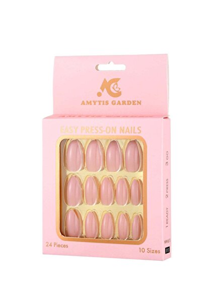 AMYTIS GARDEN أظافر صناعية لامعة، 24 قطعة S13