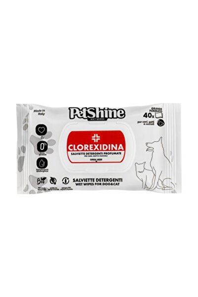 petshine Clorexidina Fragrance Pet Wipes - 40 Pcs