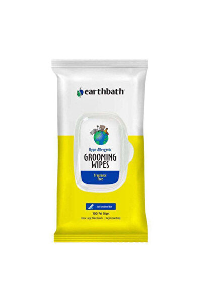 Earthbath مناديل تنظيف الكلاب والقطط برائحة مضادة للحساسية - 100 قطعة