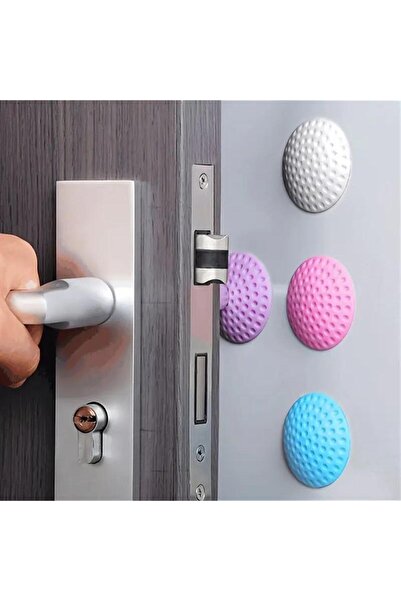 sanal trend 8 Adet Beyaz Renk Çok Amaçlı Yapışkanlı Silikon Kapı Duvar Klozet Kapağı Masa Köşe Koruyucu Tampon