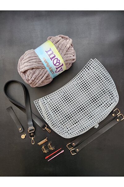 FERİHA HOBİ AKSESUAR 3D Bag Canvas Knitting Kit (8 Pieces)