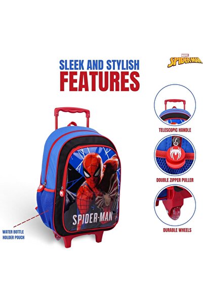Marvel Spider-Man 3-in-1 Rolling Set – 18-inch Trolley, Backpack & Insulated Lunch Bag