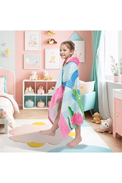 Generic Kids Hooded Bath Towel, Mermaid Design - 100% Absorbent Cotton, 30 x 50 in, Ages 3-10