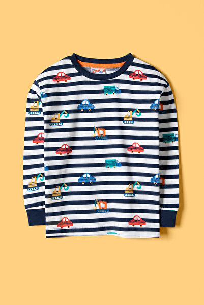 Krazber Παιδικό Σετ Πιτζάμες Αυτοκίνητο με τύπωμα Βαμβακερό μακρυμάνικο