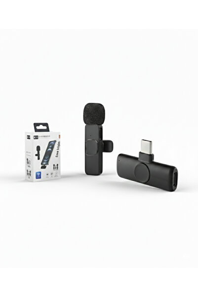 emrebilisim KABLOSUZ ÇİFT YAKA MİKROFONLU TYPE-C Kablosuz iletim teknolojisi ...