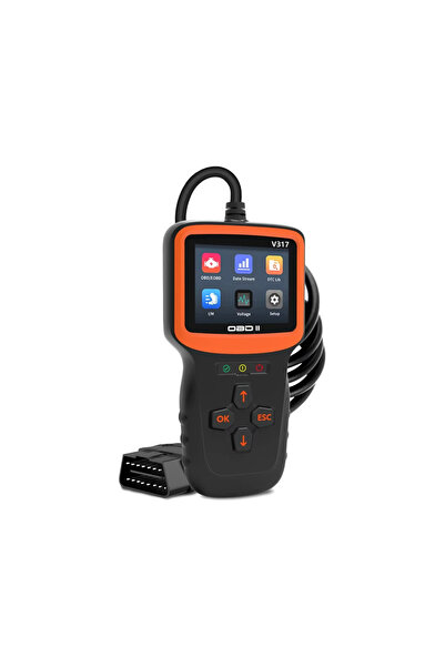 Axeloni V317 Car Diagnostic Tester, ®, CAN, OBD II/EOBD Diagnostic Tool, Black
