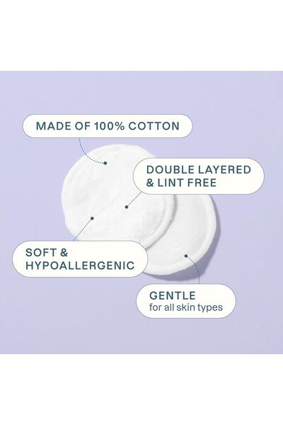 Yelajoy 100% Cotton Makeup Remover Pads, Hypoallergenic & Lint-Free, Disposable - 300 Count