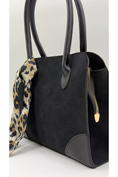 Rosso Collina Suede Shoulder Bag – Zippered, Lined, Stylish Everyday Model + Scarf Gift