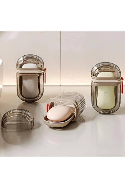 TİNEKE Transparent Box-Shaped Plastic Solid Soap Dispenser Practical Use Hygienic Bathroom Soap Container 1Pcs