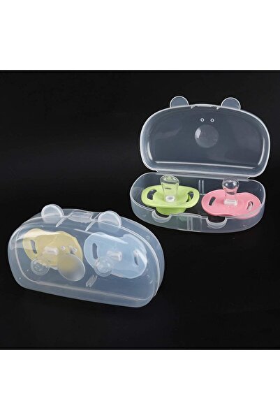Generic Siusi Pacifier Travel Case - BPA-Free, Transparent, Holds 2 (2-Pack)