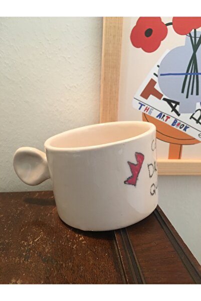 seramikanaz Drama Queen Written Handmade Ceramic Coffee Cup