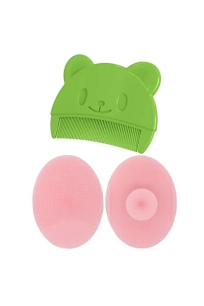 SUPER TRENDS Set Perie De Baie Si Pieptan Bebelusi Din Silicon Moale Indepart...