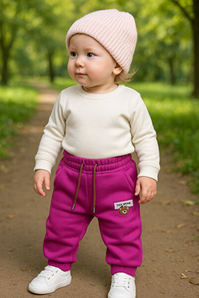 Caribou 165-11-25 Girl's 3 Thread Count Fleece-Lined Warm Sweatpants 1-4 Year...