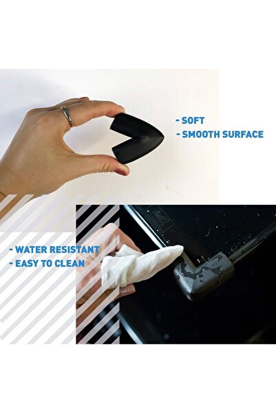 Generic Swanwork Furniture Edge and Corner Guards - 16.4 ft, 8 Adhesive Corner Protectors, Black