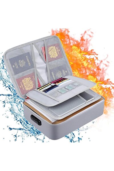 genernic حقيبة مستندات روبوكا المقاومة للحريق، مقاس 14.17×10.63×3.93 بوصة، مز...