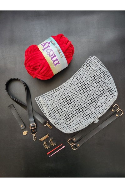 FERİHA HOBİ AKSESUAR 3D Bag Canvas Knitting Kit (8 Pieces)