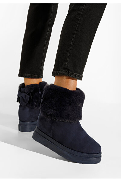 B T Shoes Cizme imblanite dama navy Michi