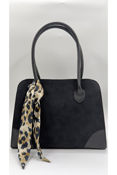 Rosso Collina Suede Shoulder Bag – Zippered, Lined, Stylish Everyday Model + Scarf Gift