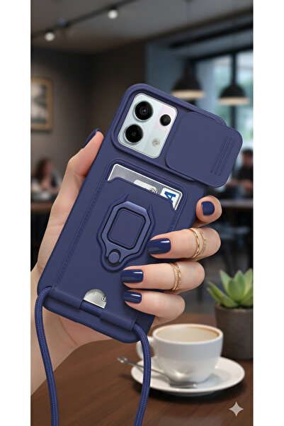 TechTrove Redmi Note 13 Pro 5G Kılıf Kamera Koruma Sürgülü Kartvizitli Kartlı...