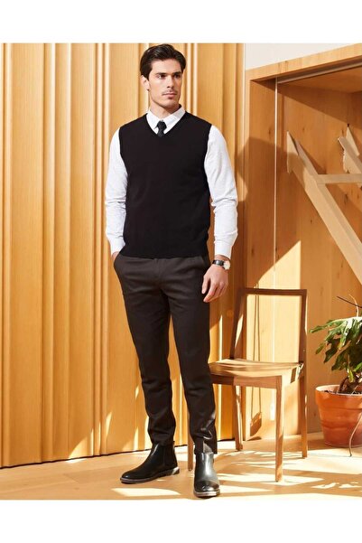 youknitwear you Shaun 100% Cotton V Neck Men's Knitwear Sweater