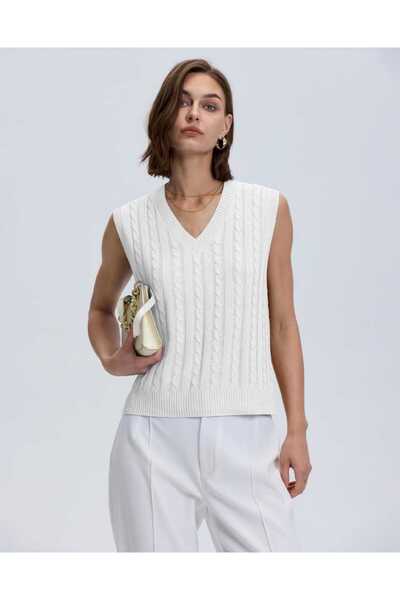 youknitwear you Lim 100% Cotton V-Neck Women's Sweater