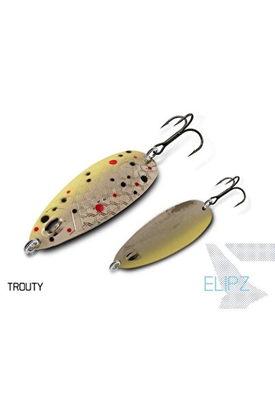 DELPHİN Fish-On-X Elipz Full Scale Spinning Spoon 12g - Trouty, treble hook #2