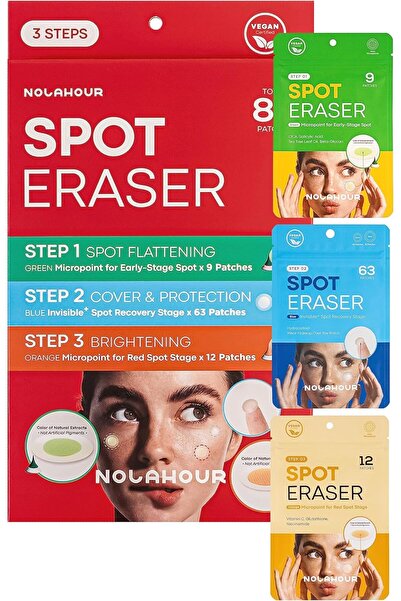 NOLAHOUR مجموعة من 84 لاصقة لإزالة البقع - لاصقات متعددة المراحل لعلاج البثور