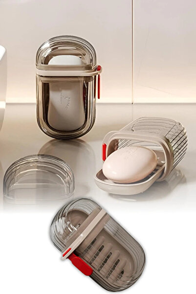 TİNEKE Transparent Box-Shaped Plastic Solid Soap Dispenser Practical Use Hygienic Bathroom Soap Container 1Pcs