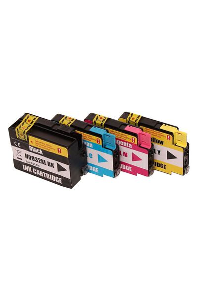 Propart Set of 4 Inkjet Cartridges 932XL 933XL Black.Cyan.Red,Yellow, 1000 Pages Multicolor Compatible