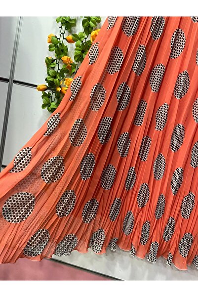 edu collection Fusta CLOCHETĂ cu căptușeală din șifon cu model