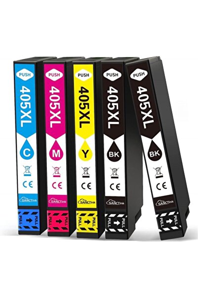 Propart Set of 5 Inkjet Cartridges T405XL Black, Blue, Red, Yellow 104 ml 5000 Pages Multicolor Compatible