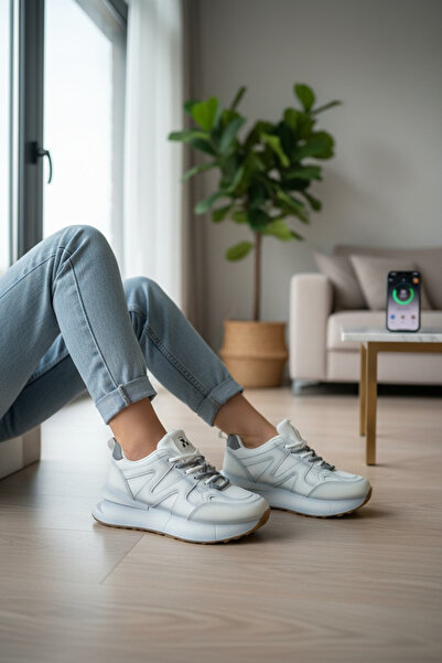 dehaine Women's causal sneakers made of eco-leather in pre-washed colors, R01