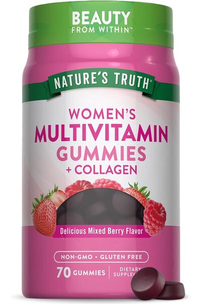 Nature's Truth Women's Multi-vitamin Collagen 70 Vegan Gummies, 70 Count