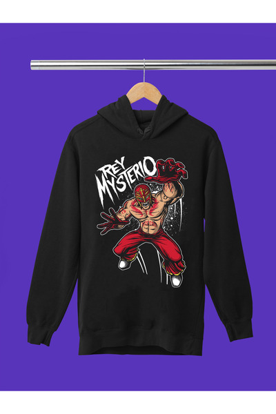 MAGORS REY MYSTERIO WWE IMPRIMAT bumbac 100% PACHETĂ DE HĂRȚIȚE CU GLUGĂ CU TEXTURA MOALE PENTRU COPII tricou