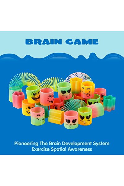 JOYIN Rainbow Spring Party Gift Set - 30 Small Plastic Spring Fidget Toys by