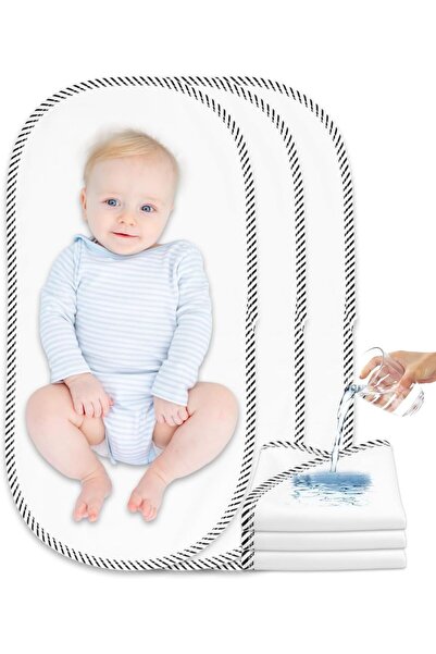 Generic بطانات تغيير حفاضات الأطفال المقاومة للماء، 3 قطع، 27×13 بوصة، محمولة، قابلة للغسل من الفلانيل (Alybrol)